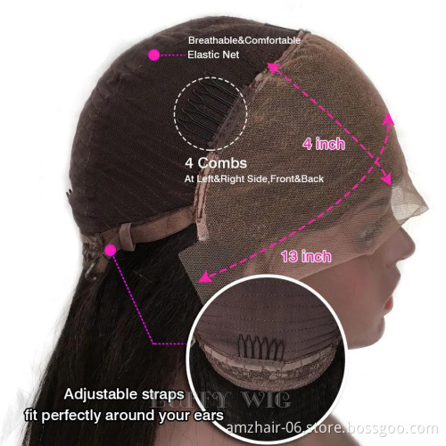 Raw Mink Brazilian Remy Cuticle Aligned Human Hair Pre Plucked 4X4 Lace Closure Wig For Women Yaki Kinky Straight Human Hair Wig